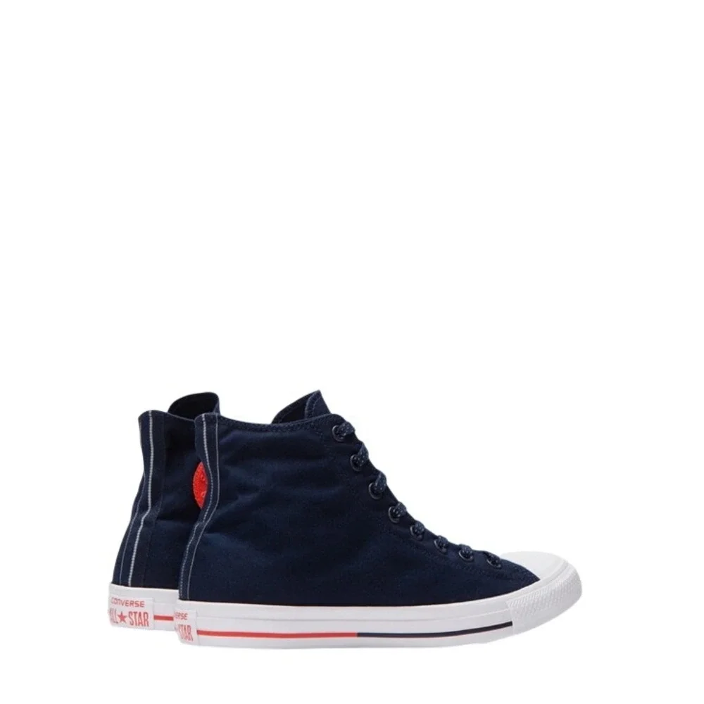 Converse Chuck Taylor All Star High‎ Top Navy Blue Orange Sneakers 153793F M7 W9 - Picture 5 of 5